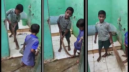 ”பாத்ரூம் கழுவிட்டு தான் ஸ்கூலுக்கு வரணும்”  மாணவர்களை பாத்ரூம் கழுவ சொல்லிய அரசு பள்ளி ஆசிரியர்கள் !!