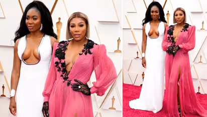 Ace! That's what Venus and Serena Williams served at Oscar 2022 with gorgeous plunging gowns
