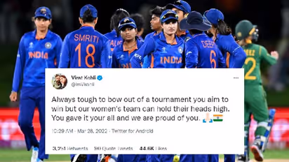 Women's World Cup 2022: We are proud of you, says Virat Kohli after Team India's heartbreaking exit