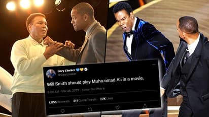Lineker trolled for suggesting 'Will Smith should play Ali' after slapping Chris Rock during Oscars