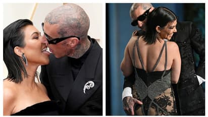 Kim Kardashian's sister Kourtney Kardashian trolled for 'tongue kissing' and PDAs with Travis Barker