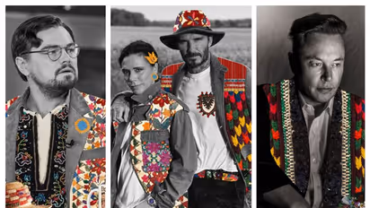 Artist shows Leonardo DiCaprio, David Beckham, Elon Musk in Ukrainian clothes