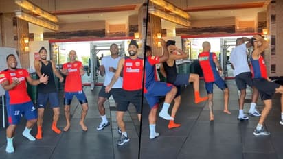 Watch Shikhar Dhawan shake a leg with Punjab Kings teammates