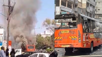 ഓടിക്കൊണ്ടിരുന്ന ബസിന് തീപിടിച്ചു; യാത്രക്കാർ അത്ഭുതകരമായി രക്ഷപ്പെട്ടു