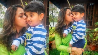 'അവൾ സന്തോഷവതിയും ശക്തയും' ; ഇസക്കുട്ടനൊപ്പമുള്ള ഭാവനയുടെ ചിത്രവുമായി ചാക്കോച്ചൻ