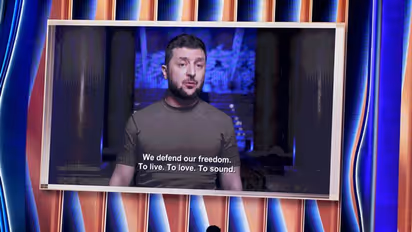 'Support us in any way you can, but not silence': Ukraine President Zelenskyy at Grammy 2022