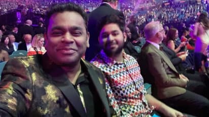 Grammy Awards :கிராமி விருதுகள் நிகழ்ச்சியில் மகனுடன் மாஸாக என்ட்ரி கொடுத்த ஏ.ஆர்.ரகுமான்- வைரலாகும் போட்டோ