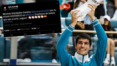 Miami Open 2022: Rafael Nadal congratulates Carlos Alcaraz on historic win