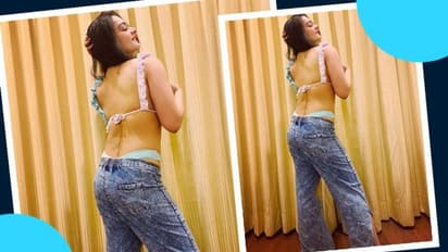 প্যান্টের উপর দিয়ে উঁকি মারছে অন্তর্বাস, 'ব্রা'-পরে অন ক্যামেরায় আগুন জ্বালালেন বঙ্গতনয়া