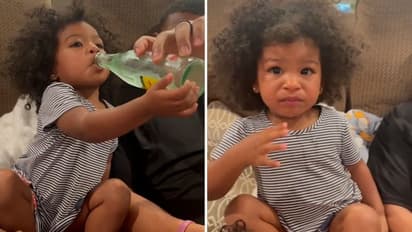 Watch: Toddler drinks sparkling water for the first time; her reaction is too adorable to miss