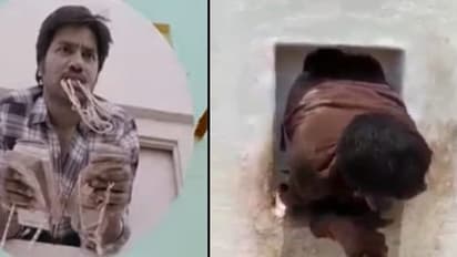 கலகலப்பு திரைப்படத்தை போல் திருட சென்று ஓட்டைக்குள் சிக்கி கொண்ட திருடன்...! தப்பிக்கமுடியாமல் தவிப்பு..!