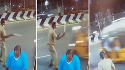 எஸ்.ஐ. மீது மோதி நிற்காமல் சென்ற ஆட்டோ... ஓட்டுநரை சுத்துபோட்டு தூக்கிய போலீஸ்..!