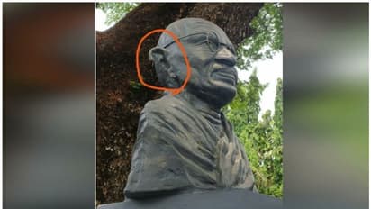 കോഴിക്കോട് ജില്ലാ കോടതിയിലെ ഗാന്ധി പ്രതിമയുടെ ചെവി അടിച്ചു തകർത്തു