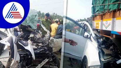 Tumakuru: ನಿಂತಿದ್ದ ಲಾರಿಗೆ ಹಿಂಬದಿಯಿಂದ ಕಾರು ಡಿಕ್ಕಿ, ಸ್ಥಳದಲ್ಲೇ ಮೂವರ ದುರ್ಮರಣ