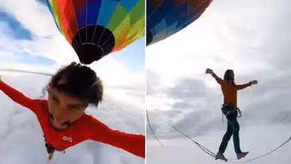 ബുർജ് ഖലീഫയെക്കാൾ ഉയരത്തിൽ, മേഘങ്ങൾക്കിടയിൽ ഒരു ഞാണിന്മേൽ നടത്തം!