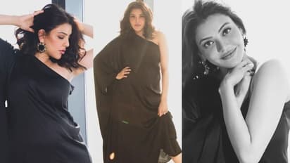 Kajal Aggarwal: బేబీ బంప్ లో కాజల్ స్టైలిష్ ఫోటో షూట్... బ్లాక్ ట్రెండీ వేర్ లో చందమామ మెస్మరైజింగ్ లుక్స్ 