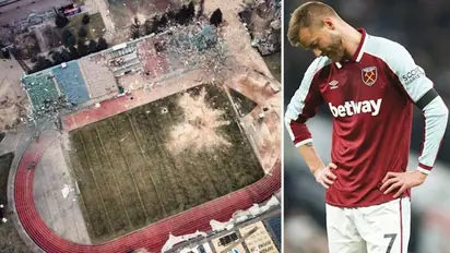 Ukraine war: Russian shelling leaves West Ham winger Yarmolenko's boyhood club stadium in ruins