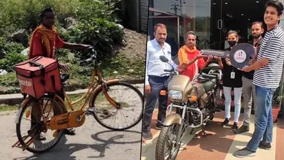 Viral: Twitterati buys bike for Zomato guy delivering food in 42 degree Celsius on cycle 
