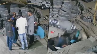 Mechanic shop ground collapses in Rajasthan; 5 men and a bike sink inside