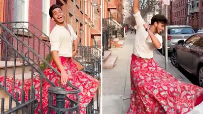 Watch: Young man in skirt dances to Alia Bhatt's Jhume Re Gori song on US streets