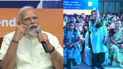 PM Modi interacts with students and teachers, visits exhibition at Vidya Samiksha Kendra in Gujarat