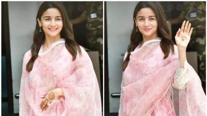 Alia Bhatt Pink Floral Suit :  വളരെ സിമ്പിളായി ആലിയ;  വിവാഹശേഷമുള്ള ആദ്യ ചിത്രം പുറത്ത്