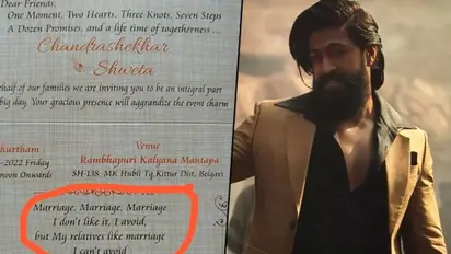 Yash's KGF Chapter 2 famous dialogue finds place on fan's wedding card; Check out