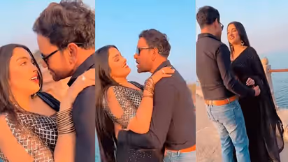 दिनेश लाल यादव ने आम्रपाली दुबे से इस तरह किया अपने प्यार का इजहार, ब्लैक साड़ी में देखकर निरहुआ ने तोड़ी सीमा