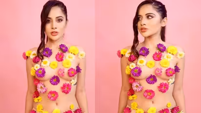 ब्रा और टॉप उतार बॉडी पर फूल चिपकाए दिखीं Urfi Javed, लोग बोले-फ्लॉवर गिरे तो मामला बिगड़ सकता है 