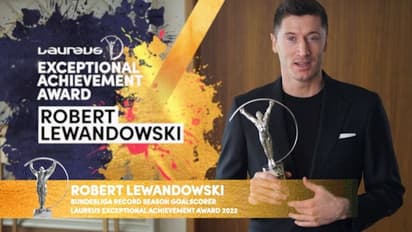 Lewandowski quotes Mandela in plea for Ukrainians after winning Laureus Award