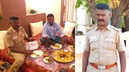 கடத்தல் கும்பலுடன் பிரியாணி சாப்பிட்ட போலீஸ்..! வைரல் போட்டோவால் சிக்கிய சம்பவம் ! 