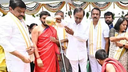  హైద్రాబాద్‌లో రూ.2,679 కోట్లతో మూడు టిమ్స్ ఆసుపత్రులు: భూమి పూజ చేసిన కేసీఆర్