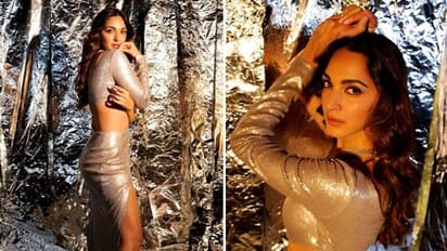  ಹೈ-ಸ್ಲಿಟ್ ಮೆಟಾಲಿಕ್ ಸಿಲ್ವರ್ ಡ್ರೆಸ್‌ನಲ್ಲಿ Kiara Advani!