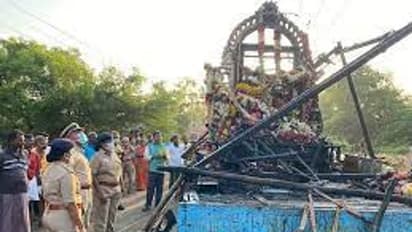 Temple Chariot Tragedy:தேர் வளைவில் திரும்பும் போது நேர்ந்த சோகம்..உண்மையில் நடந்தது என்ன.? - தீயணைப்புத்துறை