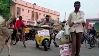 ఓలా ఎలక్ట్రిక్ స్కూటర్‌ను గాడిదకు కట్టి నిరసన.. నిరుత్సాహాన్ని వ్యక్తం చేసిన కస్టమర్.. అసలు విషయం  ఏంటంటే..?