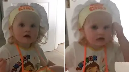 Watch: Kid pretends to be a restaurant chef; Netizens love her honesty