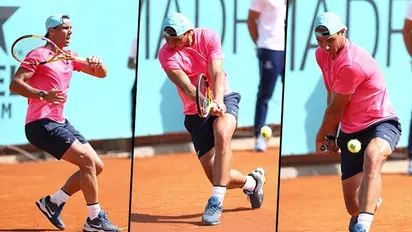 Powerful in Pink: Nadal's training sessions in full swing ahead of Madrid Open