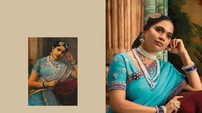 ರವಿವರ್ಮನ ಪೇಂಟಿಂಗ್ ಮಾದರಿಯಲ್ಲಿ ಜನಾರ್ದನ ರೆಡ್ಡಿ ಪತ್ನಿ ಫೋಟೋ ಶೂಟ್ ವೈರಲ್