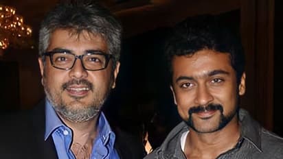 சூர்யாவுடன் ஜாலியாக சைக்கிளிங் சென்ற அஜித்... இணையத்தை கலக்கும் அன்சீன் கிளிக்