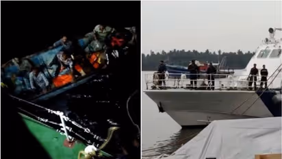 ഉരു മുങ്ങി; ആറ് പേർ മണിക്കൂറുകൾ നടുക്കടലില്‍, ഒടുവില്‍ കോസ്റ്റ് ഗാർഡിനൊപ്പം ആശ്വാസ തീരത്തേക്ക്