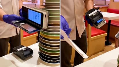 Watch: Japanese restaurant's unique technique of calculating the food bill will leave you jaw-dropped