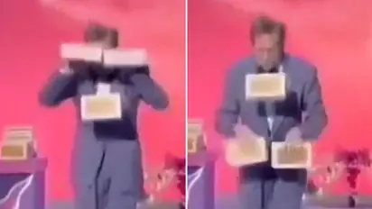 Watch: Magician juggles boxes, creates mind-blowing illusion; netizens stunned