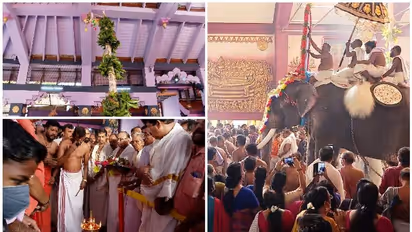 Thrissur Pooram 2022 : ശക്തൻ്റെ തട്ടകത്തിൽ പൂരം കൊടിയേറി; ആളും ആരവവുമായി, പത്തിന് തൃശൂർ പൂരം