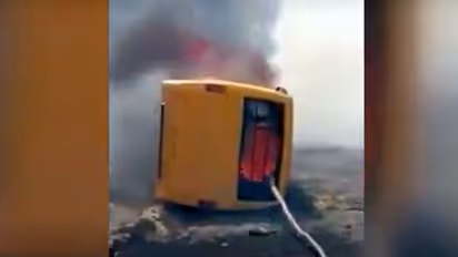 Schoolbus gets trapped in stubble burning in Punjab; 41 kids saved