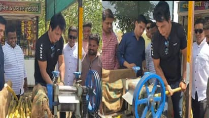 सोनू सूद सड़क किनारे बेच रहे गन्ने का जूस, एक ग्लास पर एक ग्लास फ्री का दिया ऑफर, देखें Video