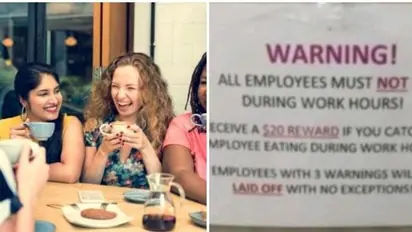 பணி நேரத்தில் உணவு அருந்தும் ஊழியர்களை பிடித்து கொடுத்தால் ரூ.1500 சன்மானம்..? அதிர்ச்சியில் ஊழியர்கள்..