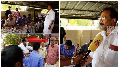 എല്‍ഡിഎഫ് സ്ഥാനാര്‍ത്ഥിക്ക് വേണ്ടി കോണ്‍ഗ്രസ് നേതാവ്; ഡിസിസി സെക്രട്ടറിയുടെ സാന്നിധ്യത്തില്‍ വോട്ട് തേടല്‍ 