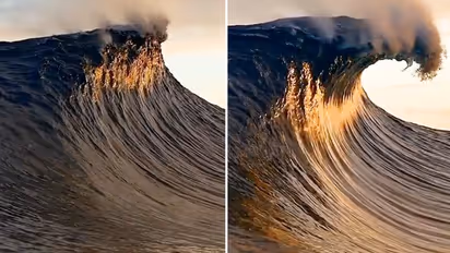 Did the giant sea wave touch the clouds? Watch to find out