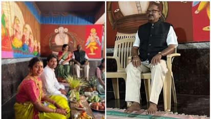 കൊവിഡ് ബാധിച്ച് മരിച്ച അച്ഛനെ 'സാക്ഷിയാക്കി' മകന്റെ വിവാഹം; കണ്ണുനിറഞ്ഞ് കുടുംബം