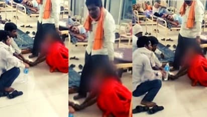 அரசு மருத்துவமனையில் மருத்துவர்கள் முன்னிலையில் பெண்ணுக்கு பேய் ஓட்டிய மந்திரவாதி.. மத்திய பிரதேசத்தில் அவலம்.